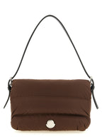 Schultertasche aus braunem Polyamid Moncler