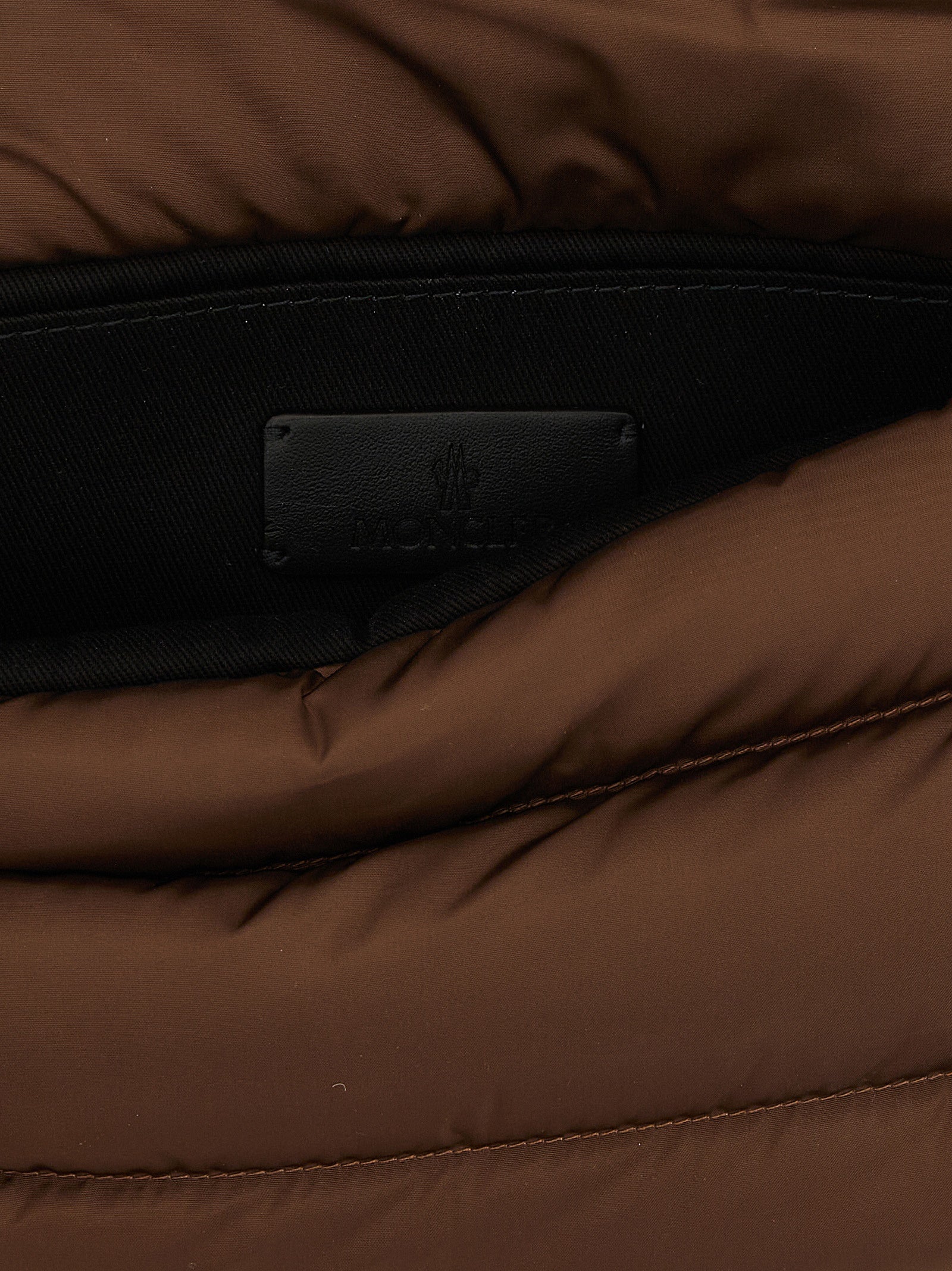Schultertasche aus braunem Polyamid Moncler