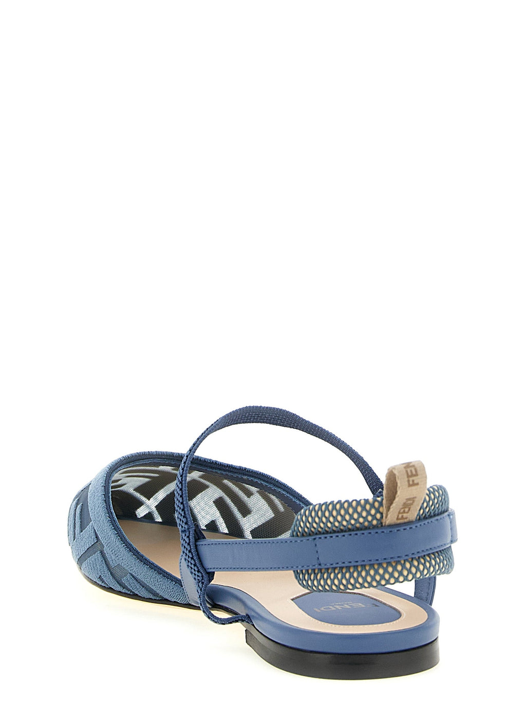 Blaue Sandalen aus Polyamid Fendi