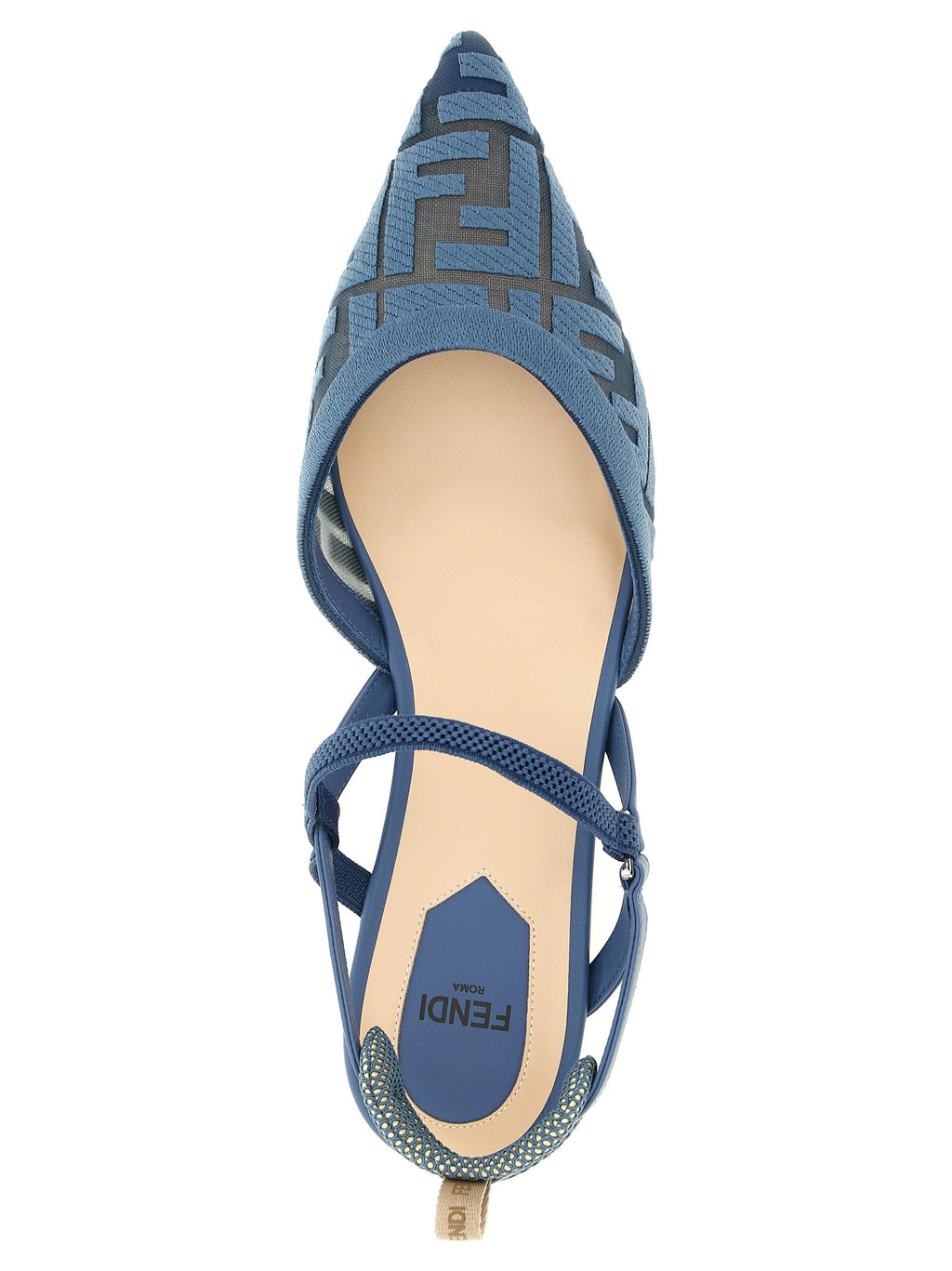 Blaue Sandalen aus Polyamid Fendi