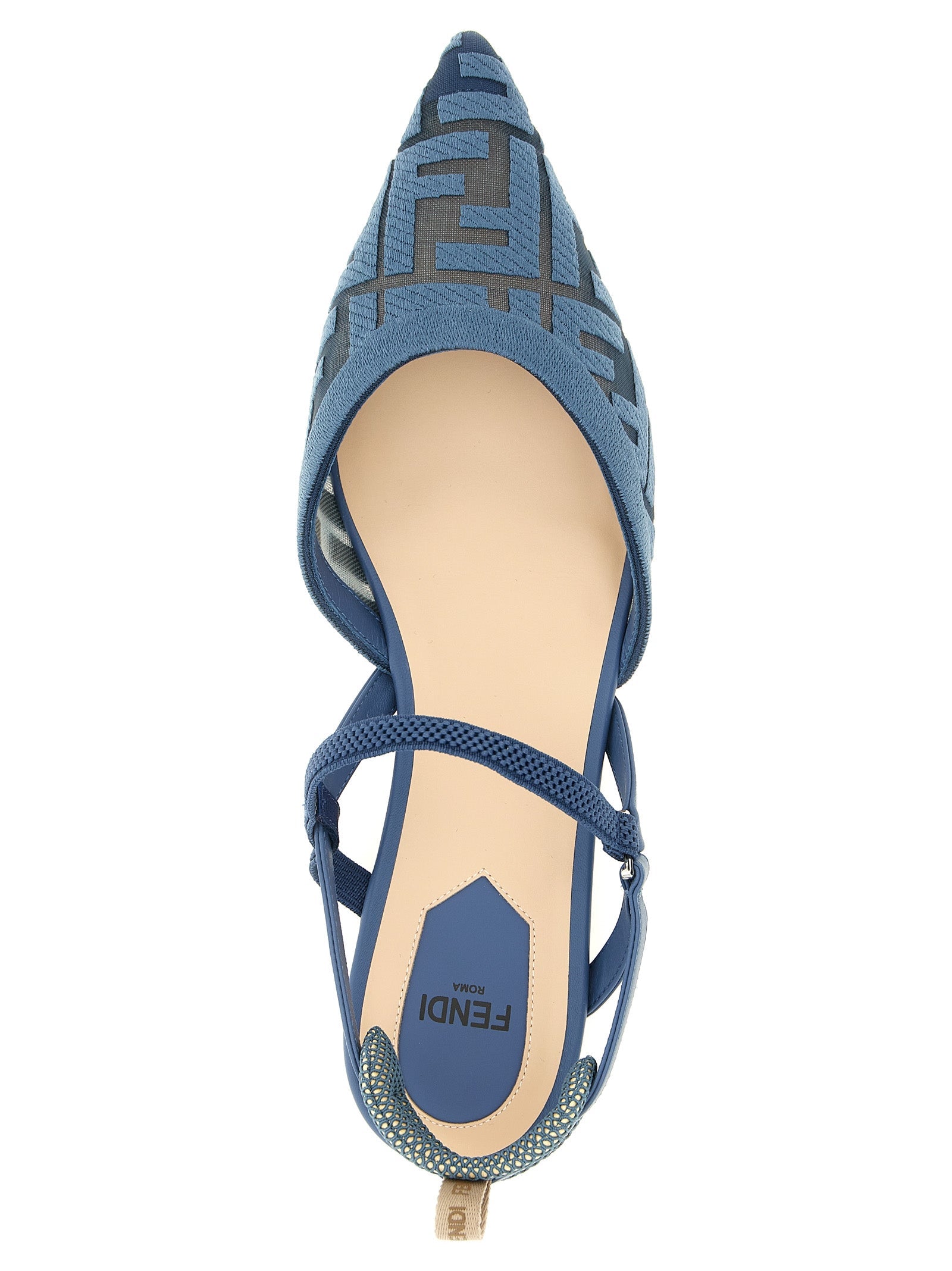 Blaue Sandalen aus Polyamid Fendi