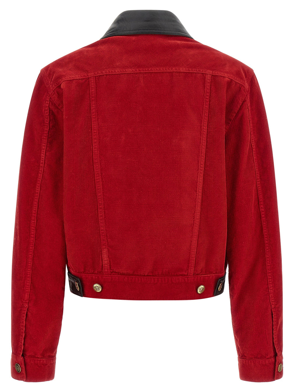 Rote Baumwolljacke in voller Länge Versace