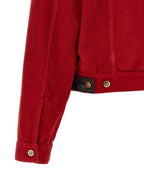 Rote Baumwolljacke in voller Länge Versace