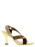Midi-Absatzpumps aus mehrfarbiger Viskose Fendi
