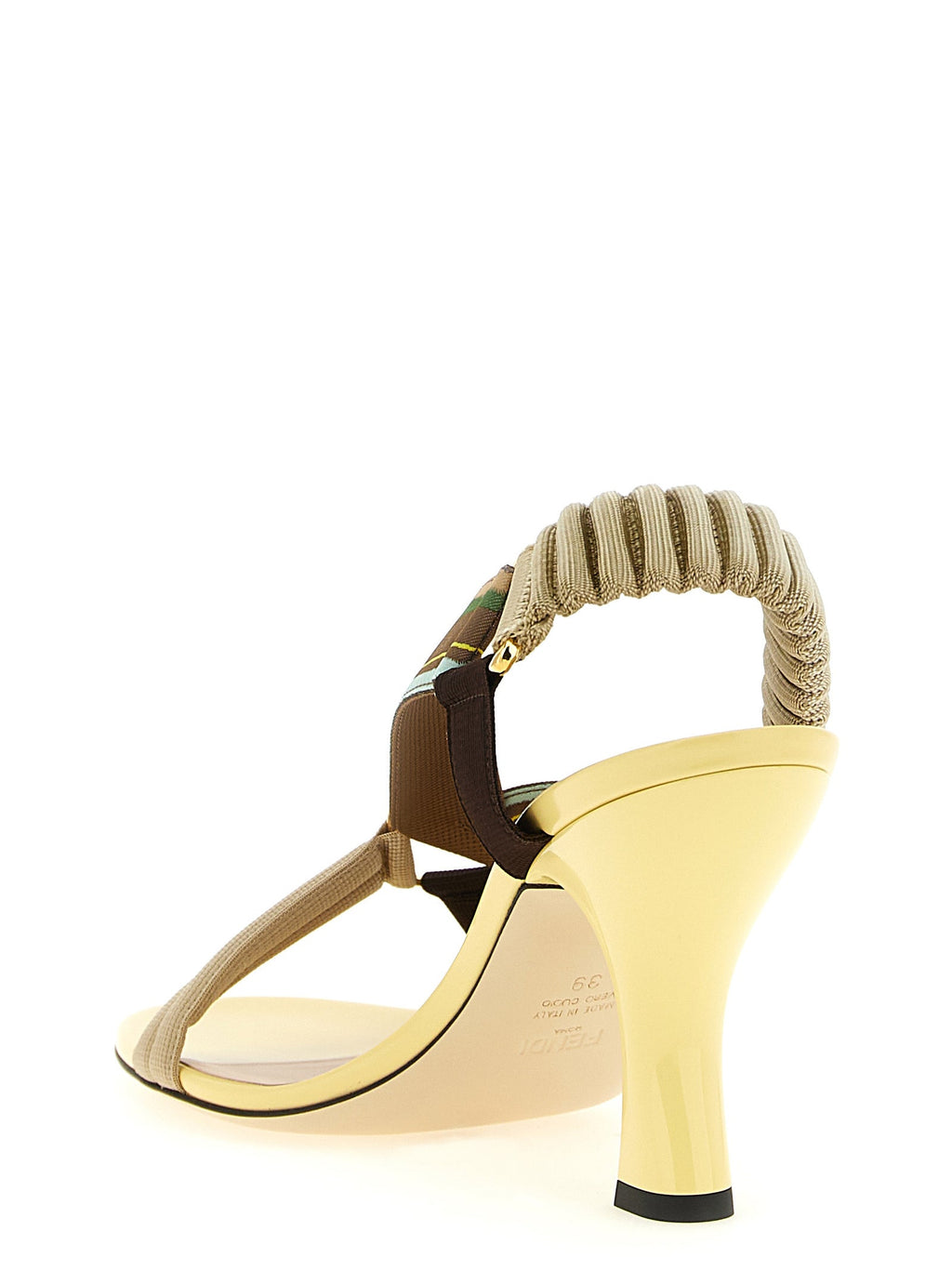 Midi-Absatzpumps aus mehrfarbiger Viskose Fendi