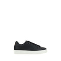 Schwarze Bos Taurus Kalbsleder Low-Top-Sneaker Versace