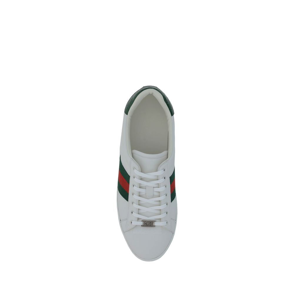 Weiße Low-Top-Sneaker aus Kalbsleder Bos Taurus Gucci