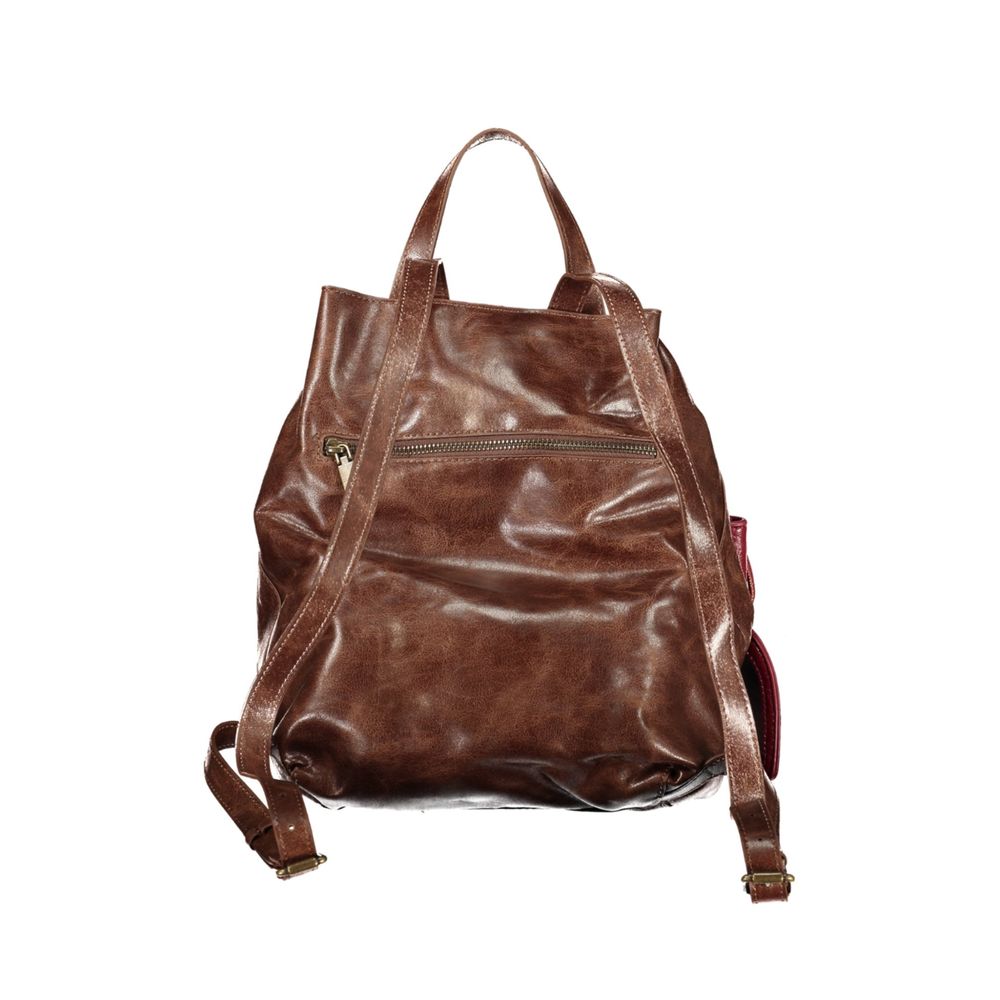 Brauner Rucksack aus Polyurethan für Damen Desigual