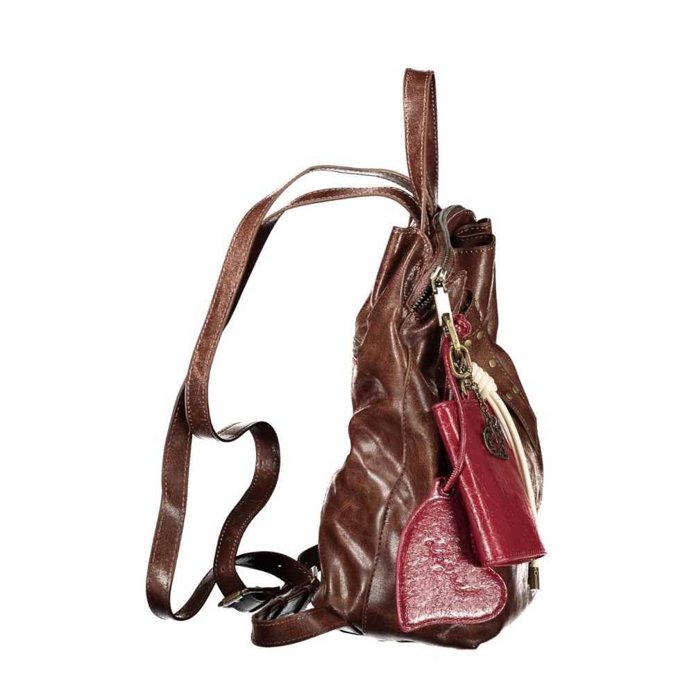 Brauner Rucksack aus Polyurethan für Damen Desigual