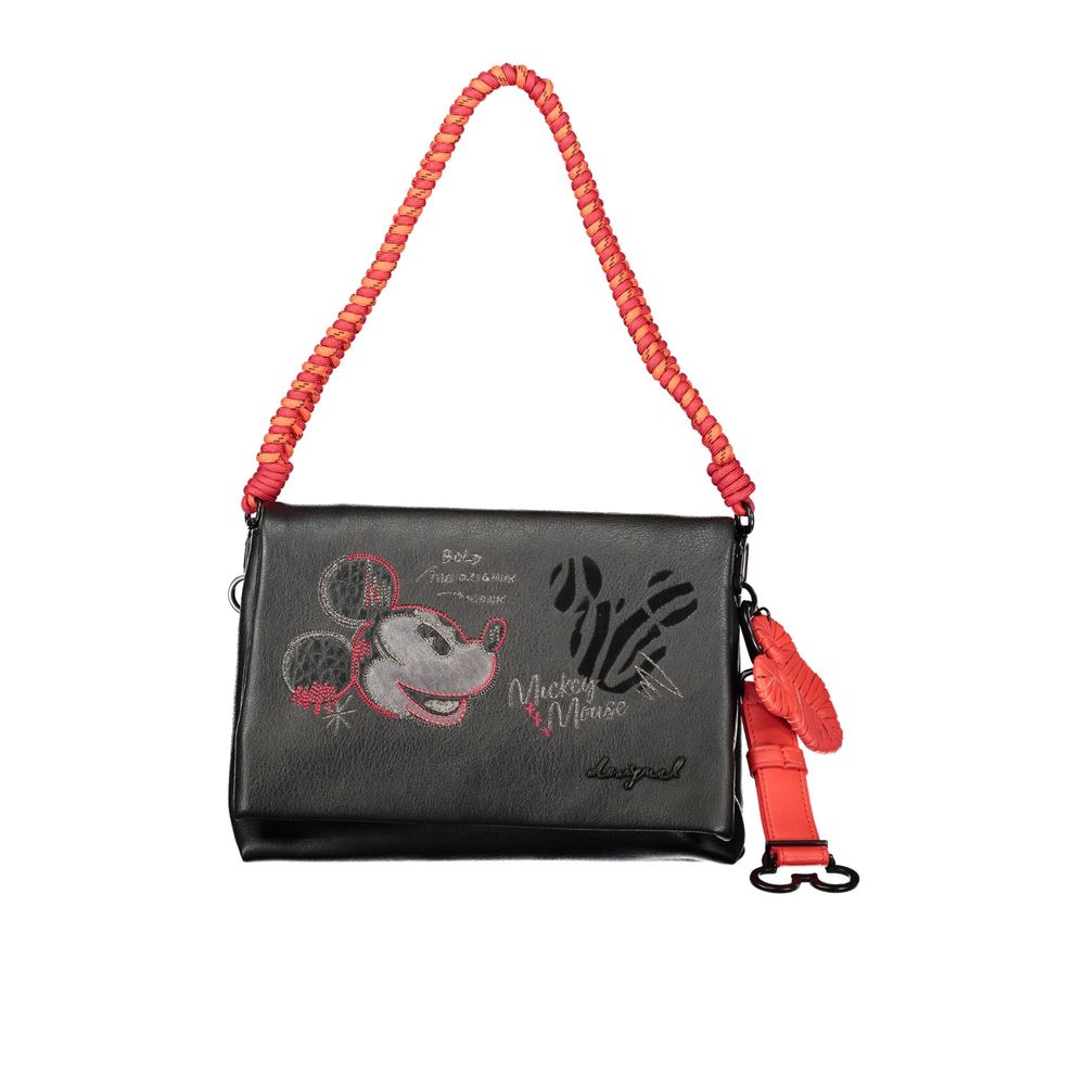 Schwarze Damenhandtasche aus Polyurethan Desigual