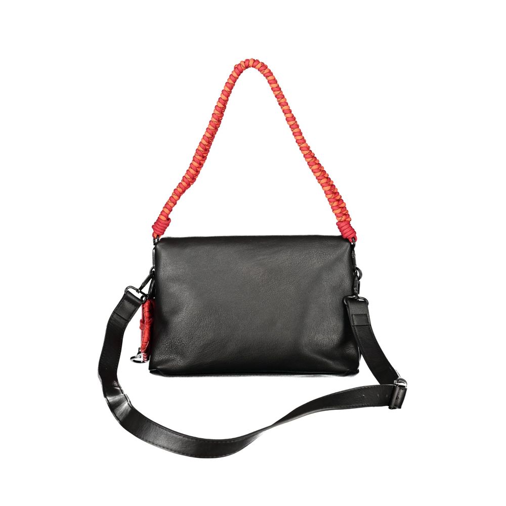Schwarze Damenhandtasche aus Polyurethan Desigual