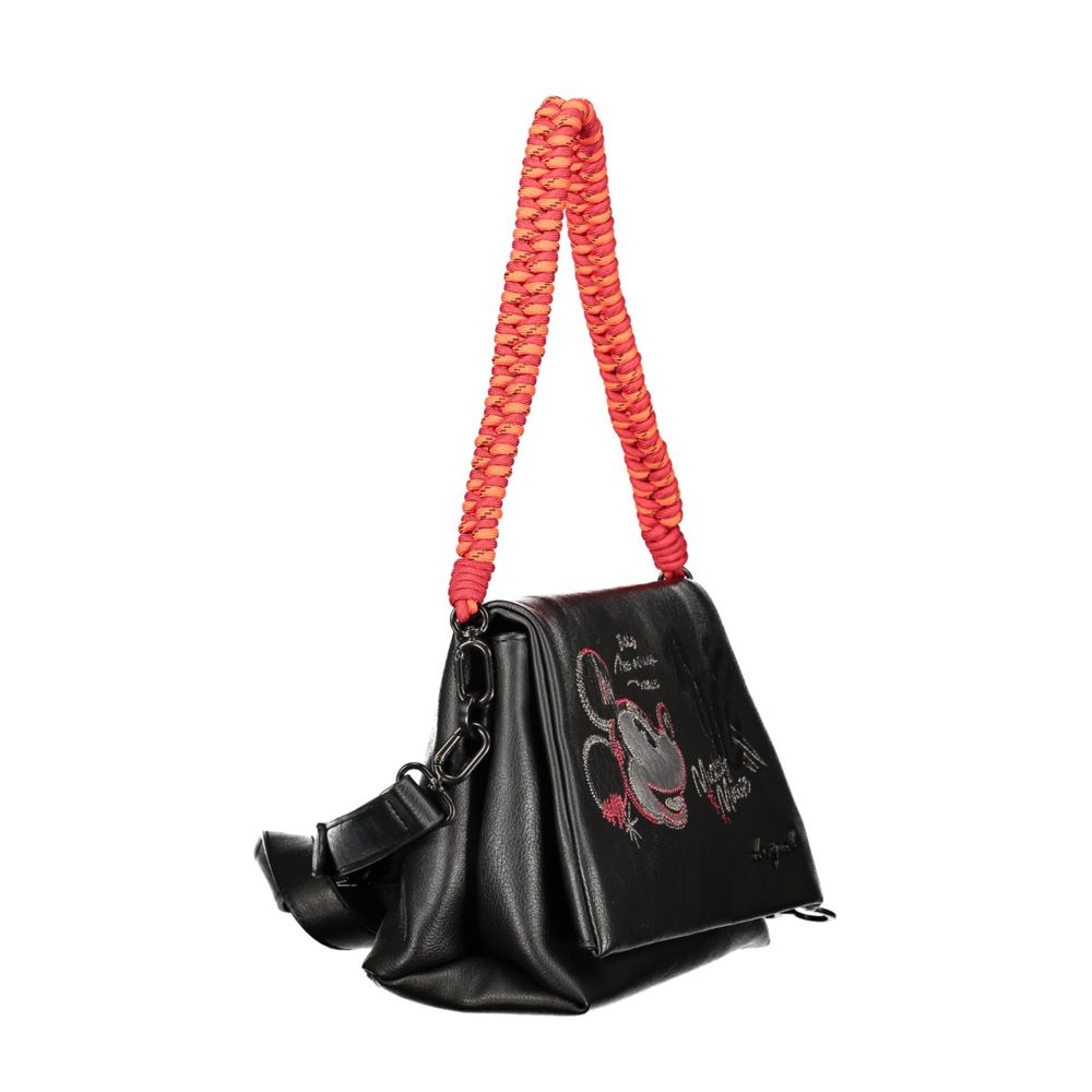Schwarze Damenhandtasche aus Polyurethan Desigual