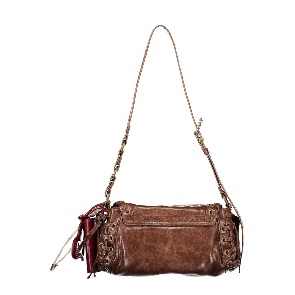 Braune Damenhandtasche aus Polyurethan Desigual