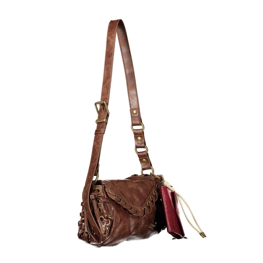 Braune Damenhandtasche aus Polyurethan Desigual