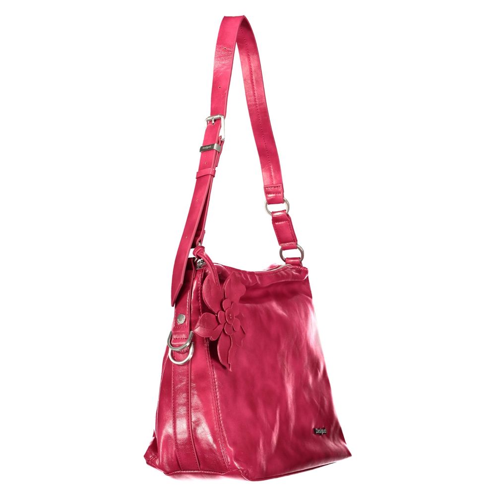 Pink Polyurethane Damen-Tasche Desigual