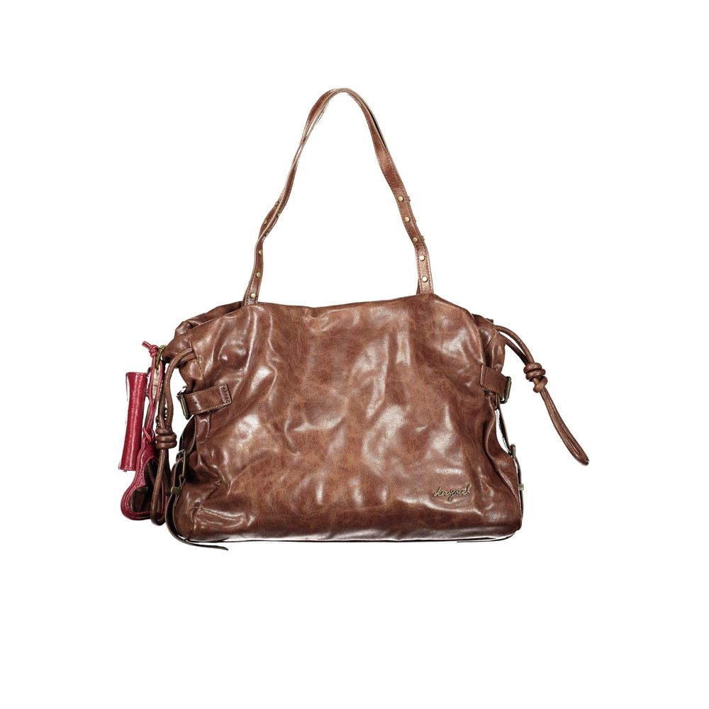 Braune Damenhandtasche aus Polyurethan Desigual