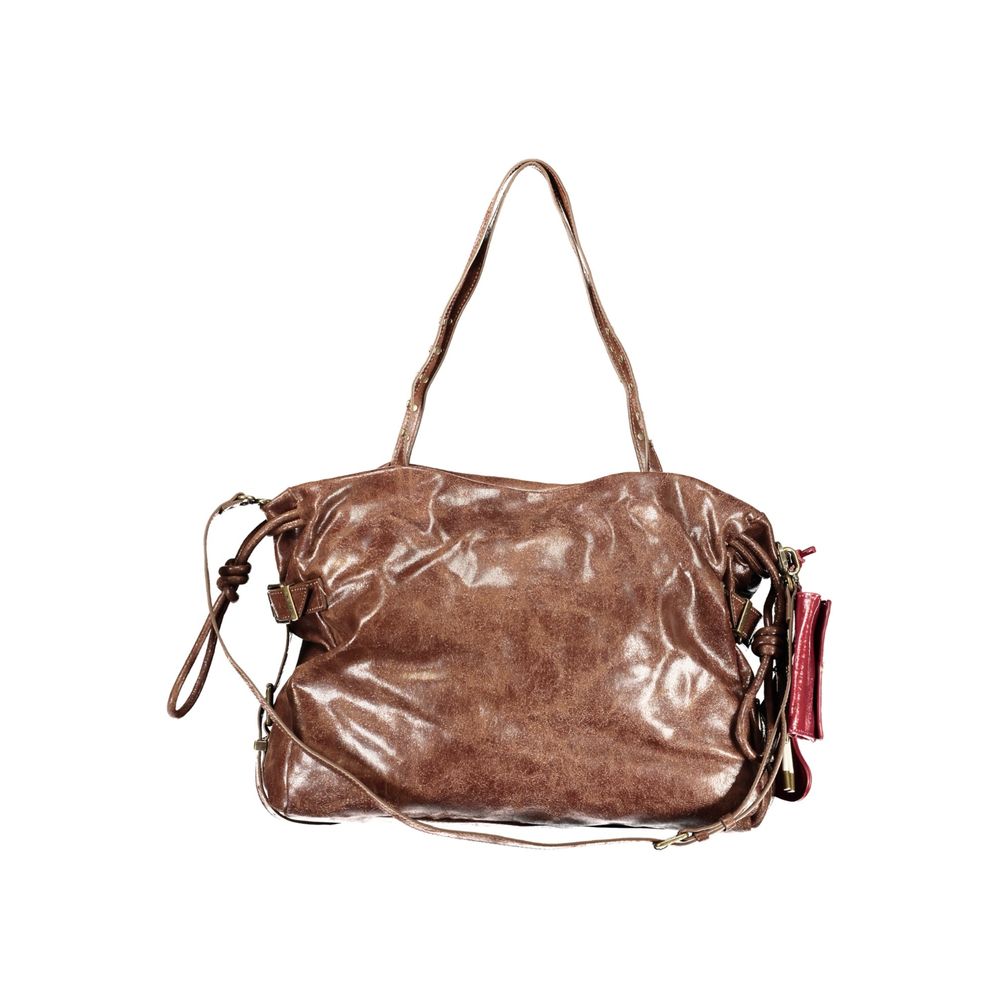Braune Damenhandtasche aus Polyurethan Desigual