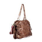 Braune Damenhandtasche aus Polyurethan Desigual