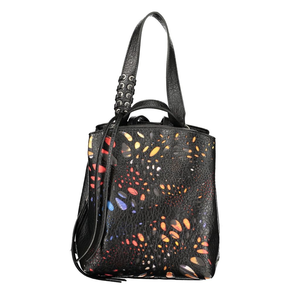 Schwarzer Rucksack aus Polyurethan für Damen Desigual