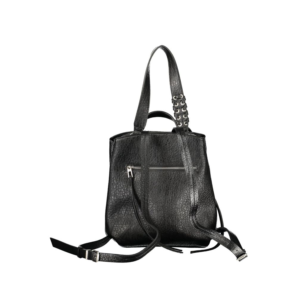 Schwarzer Rucksack aus Polyurethan für Damen Desigual