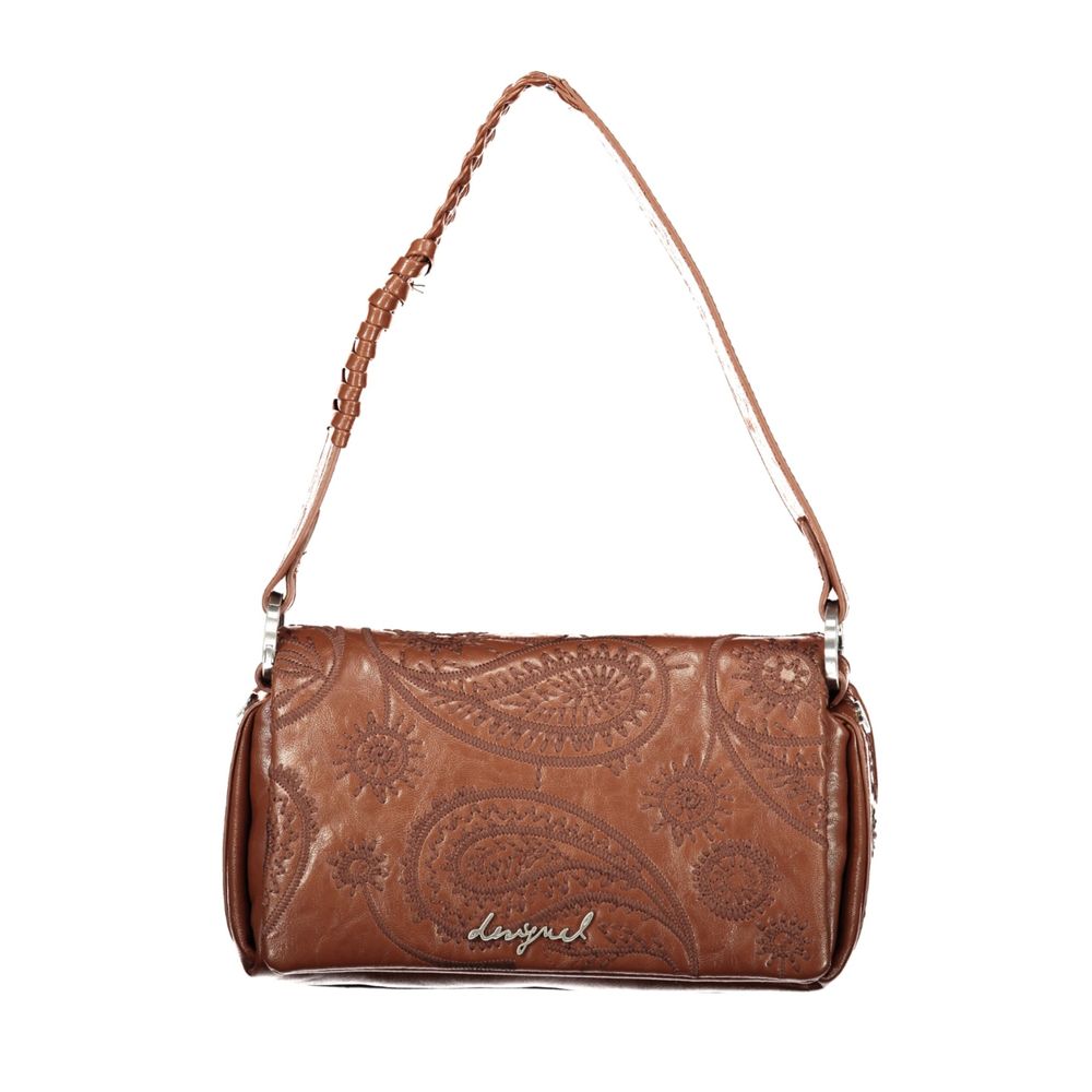 Braune Damenhandtasche aus Polyurethan Desigual