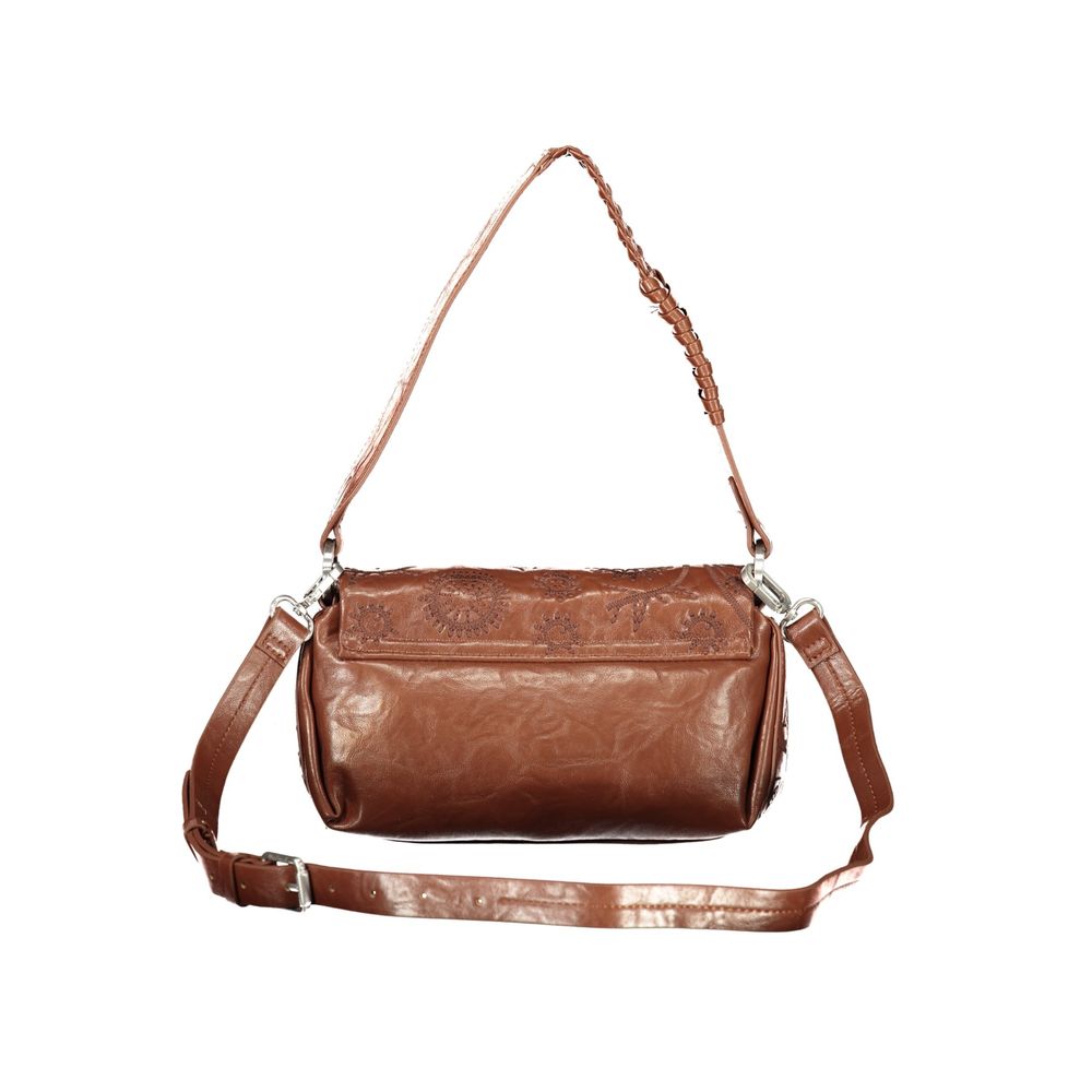Braune Damenhandtasche aus Polyurethan Desigual
