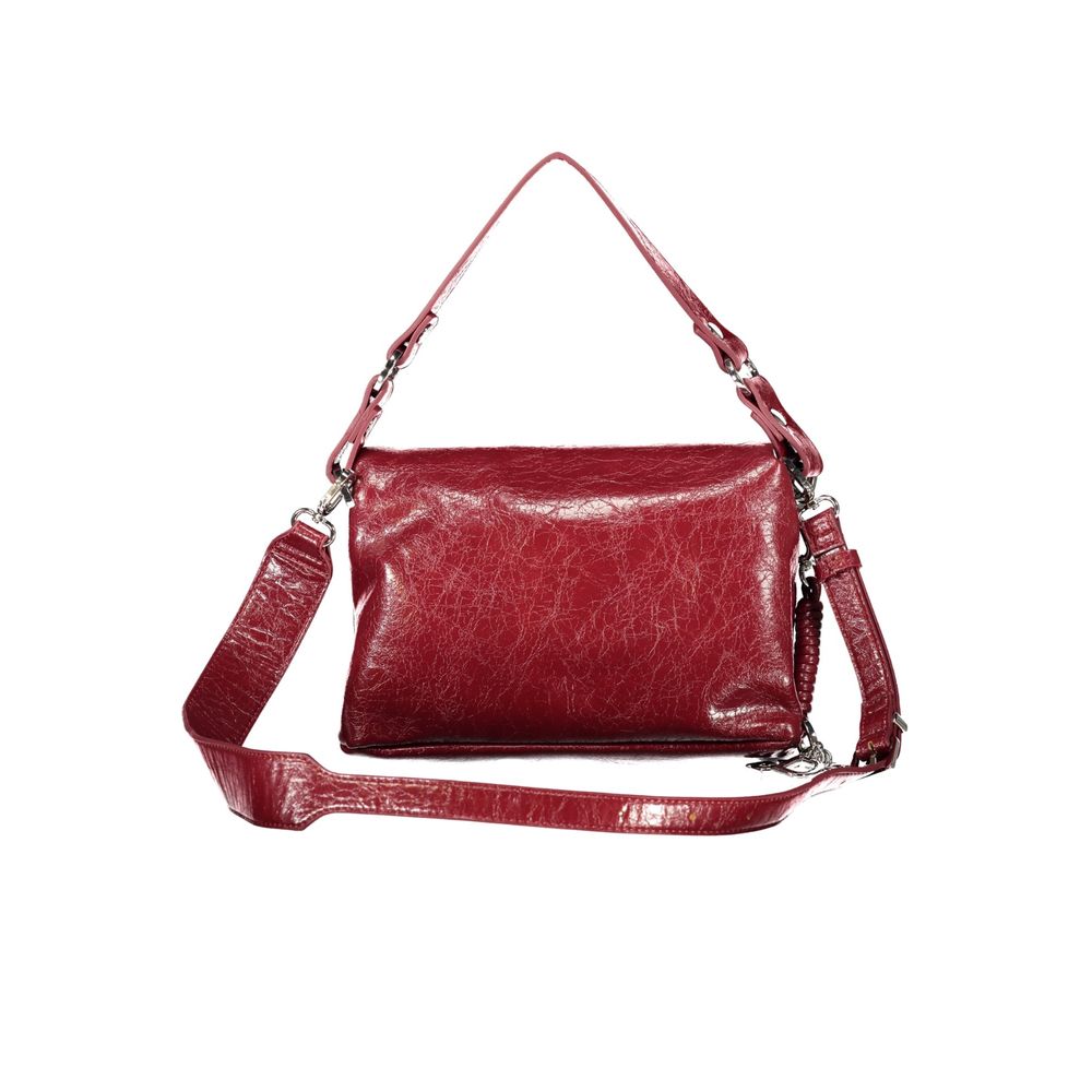Rote Damen-Schultertasche aus Polyurethan Desigual