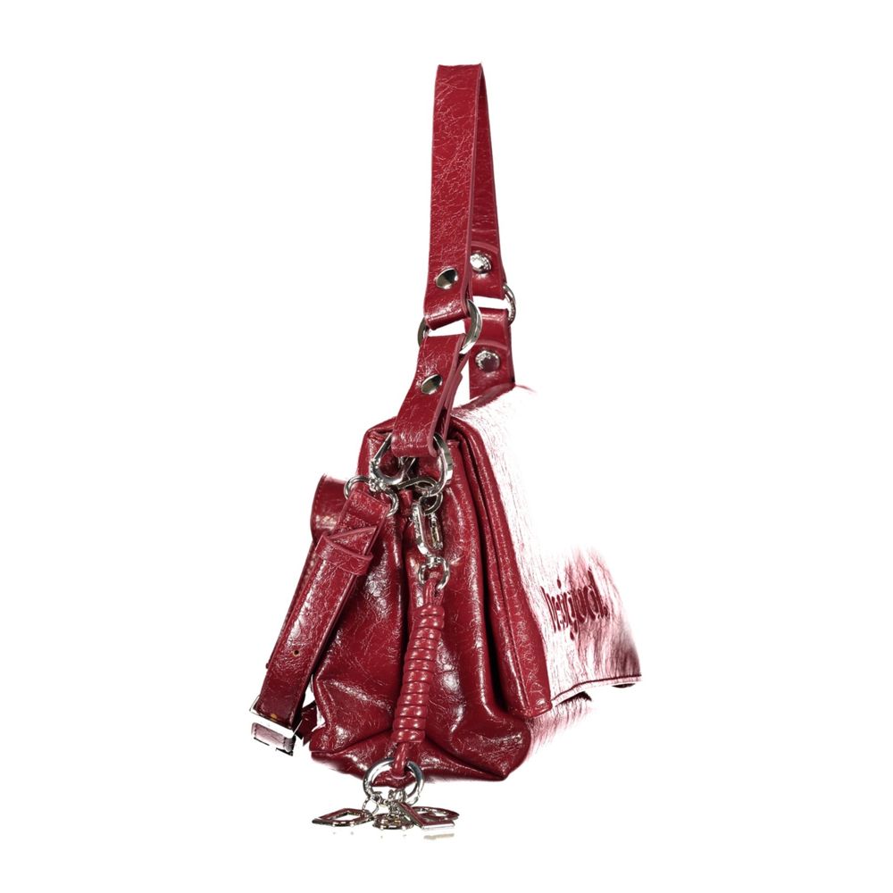 Rote Damen-Schultertasche aus Polyurethan Desigual