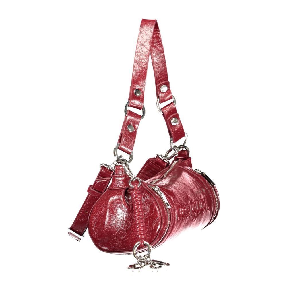 Damen-Tasche aus Polyurethan in Rosso mit verstellbarem Schultergurt Desigual