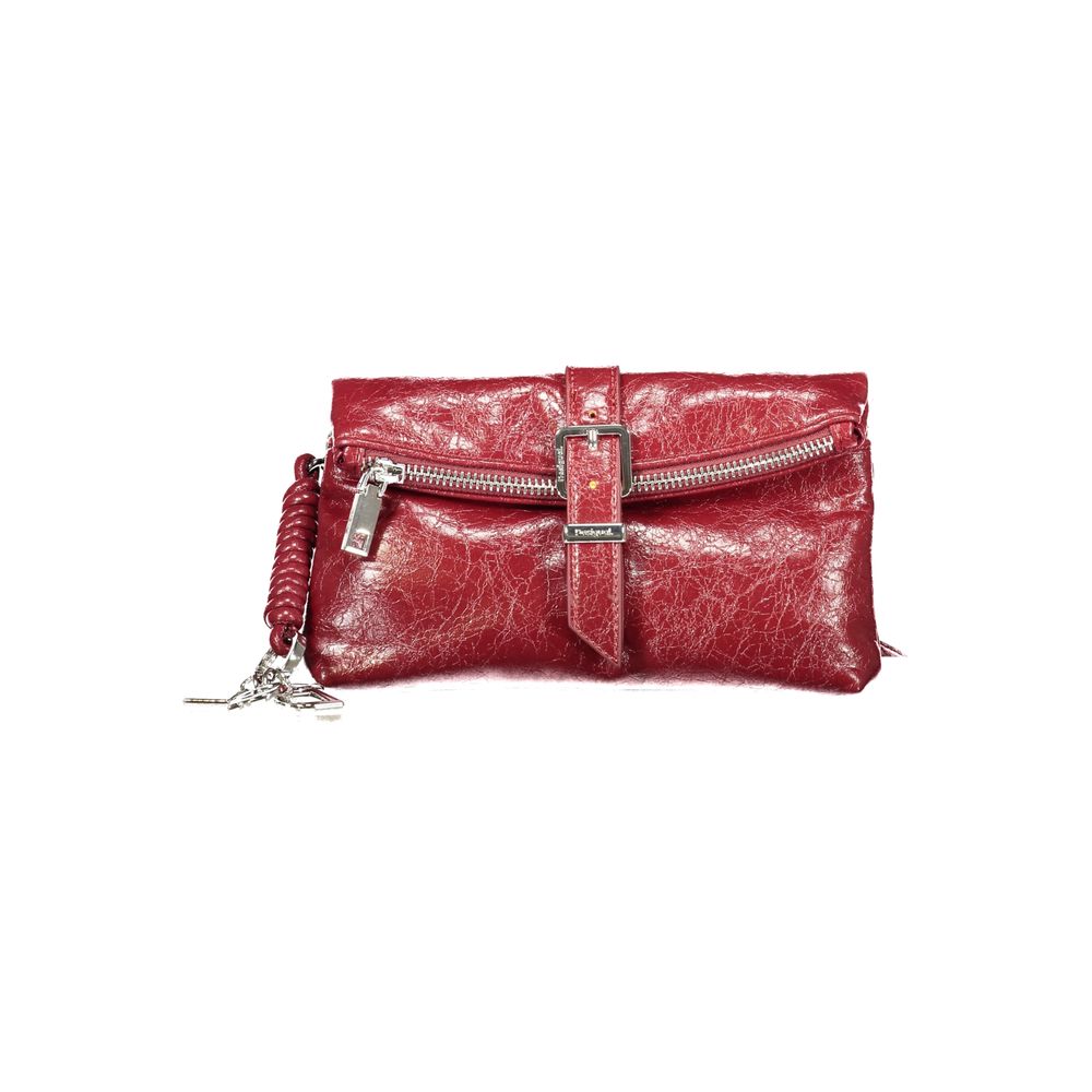 Rote Damen-Schultertasche aus Polyurethan Desigual
