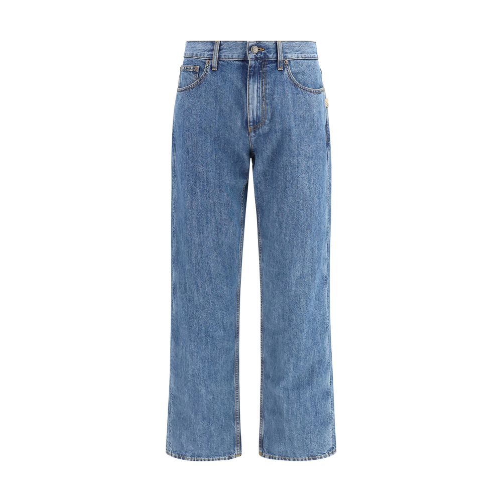 Blaue Jeans aus Baumwolle im geraden Schnitt Burberry