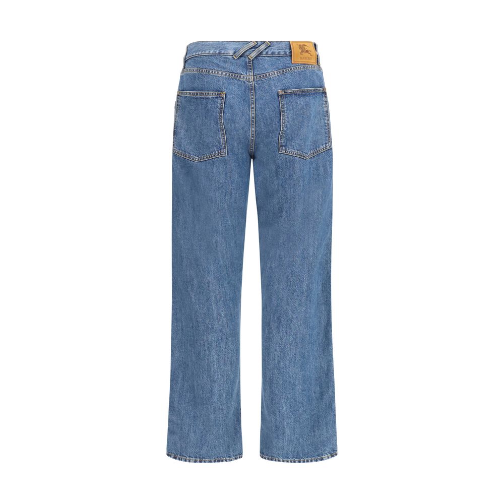 Blaue Jeans aus Baumwolle im geraden Schnitt Burberry