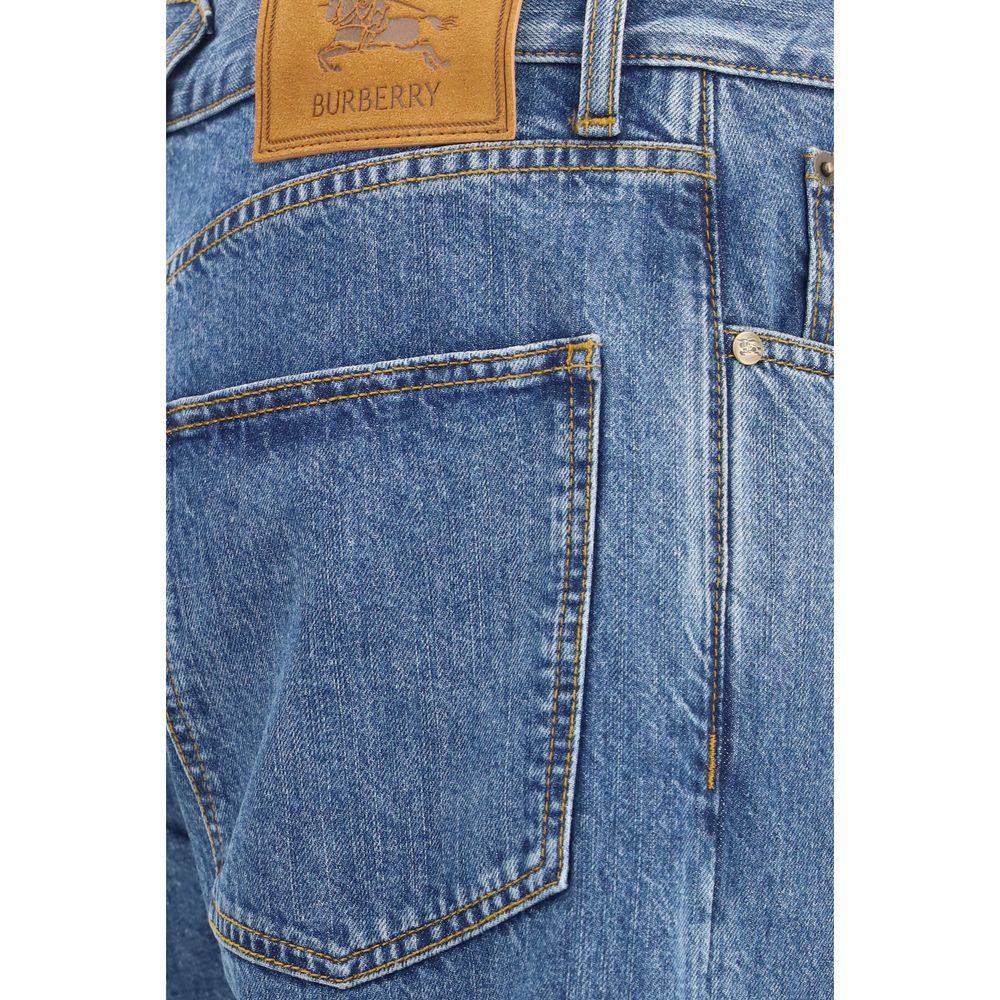 Blaue Jeans aus Baumwolle im geraden Schnitt Burberry