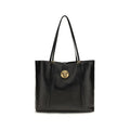 Schwarze Lammleder Schultertasche Ovis Aries Versace