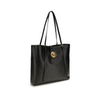 Schwarze Lammleder Schultertasche Ovis Aries Versace