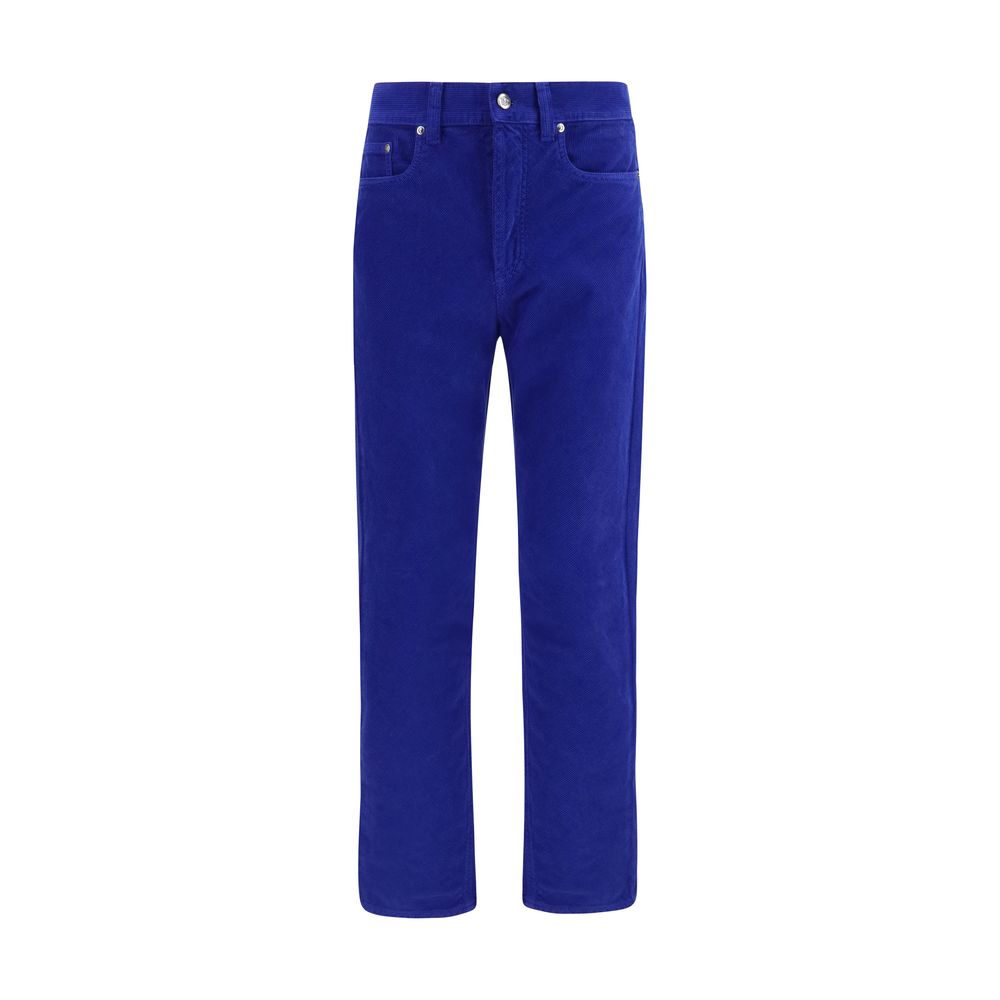 Blaue Jeans aus Baumwolle im geraden Schnitt Versace