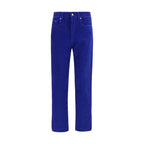 Blaue Jeans aus Baumwolle im geraden Schnitt Versace