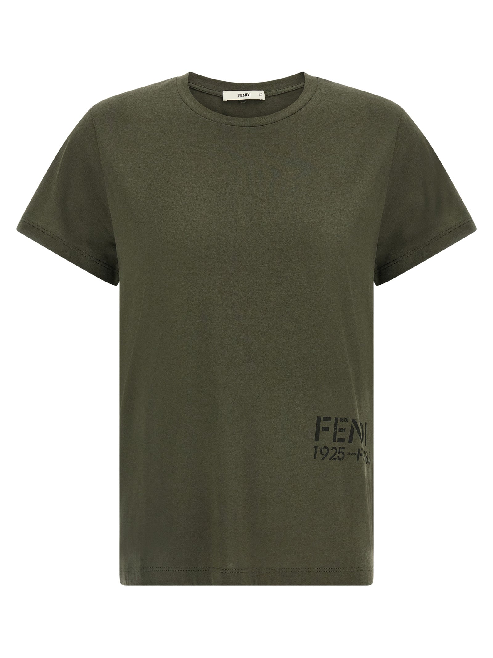 Bicolor Cotton T-Shirt Fendi