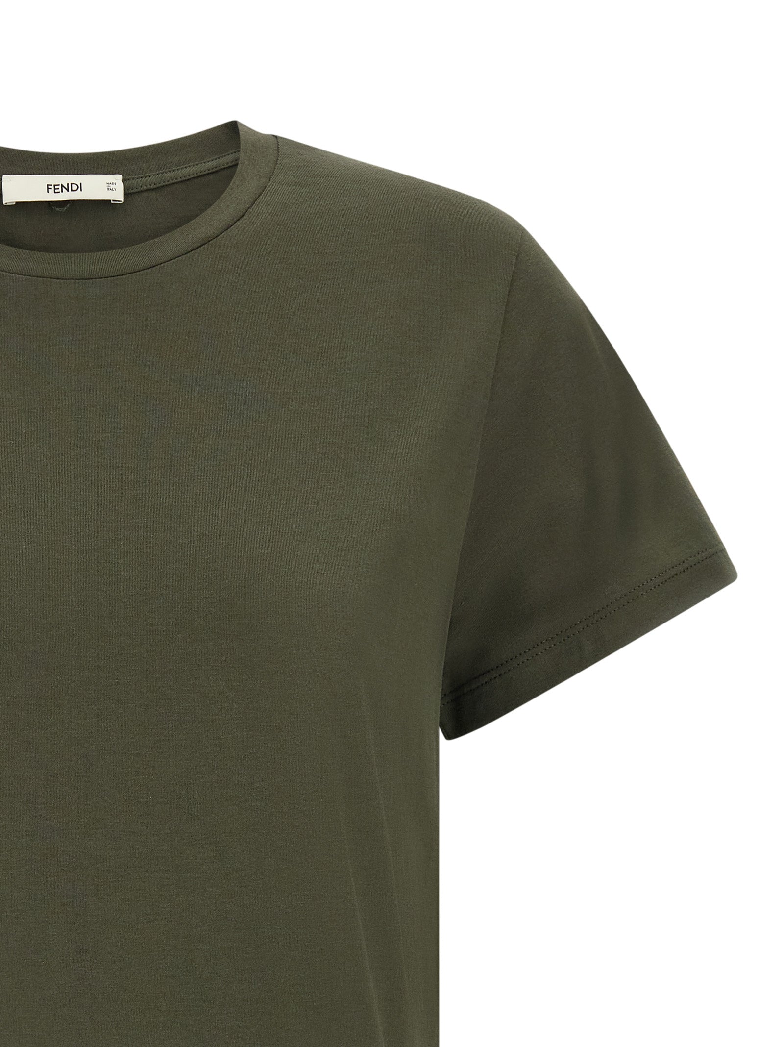 Bicolor Cotton T-Shirt Fendi
