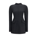 Schwarzes Polyamid-Freizeitkleid Max Mara