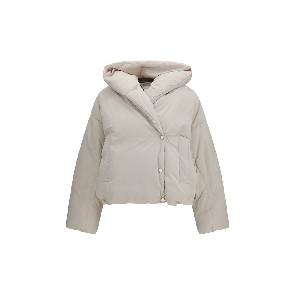 Graue Polyamid-Jacke in voller Länge Max Mara