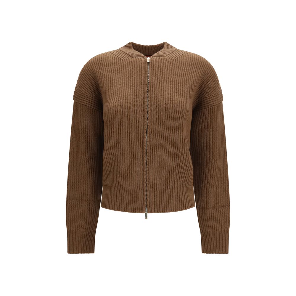 Brauner Woll Cardigan Oves Aries Max Mara