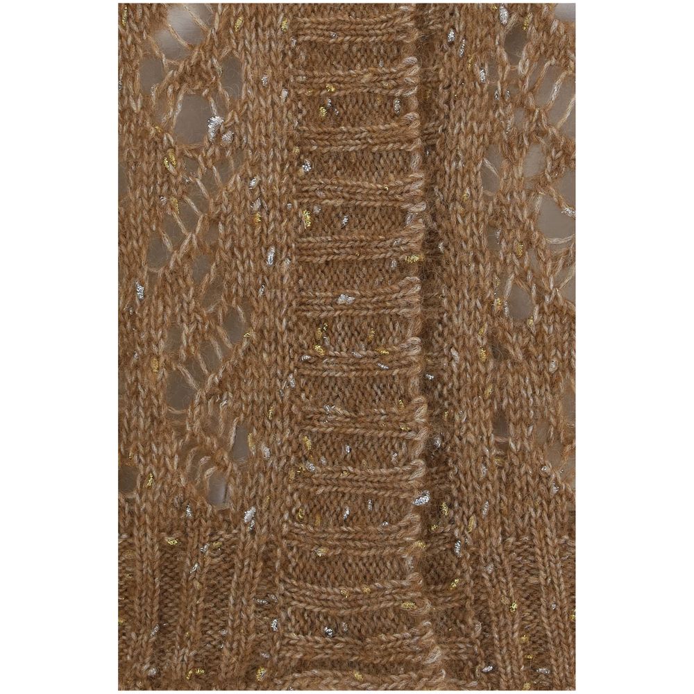 Brauner Alpaka Vicugna Pacos Cardigan Max Mara