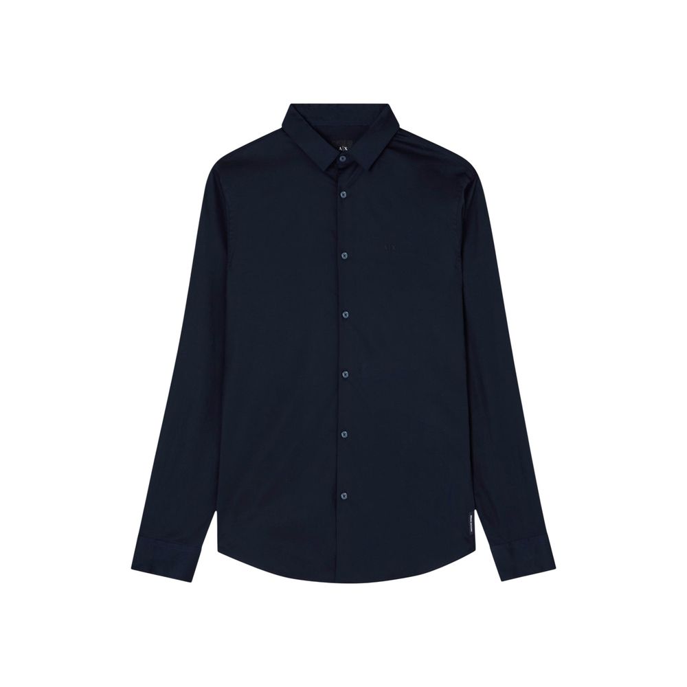 Blaues Baumwollhemd Armani Exchange