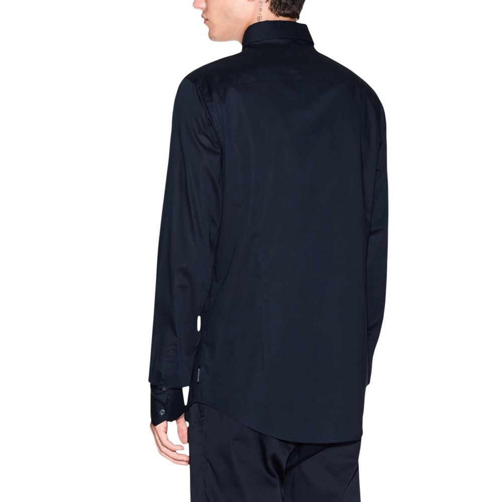 Blaues Baumwollhemd Armani Exchange