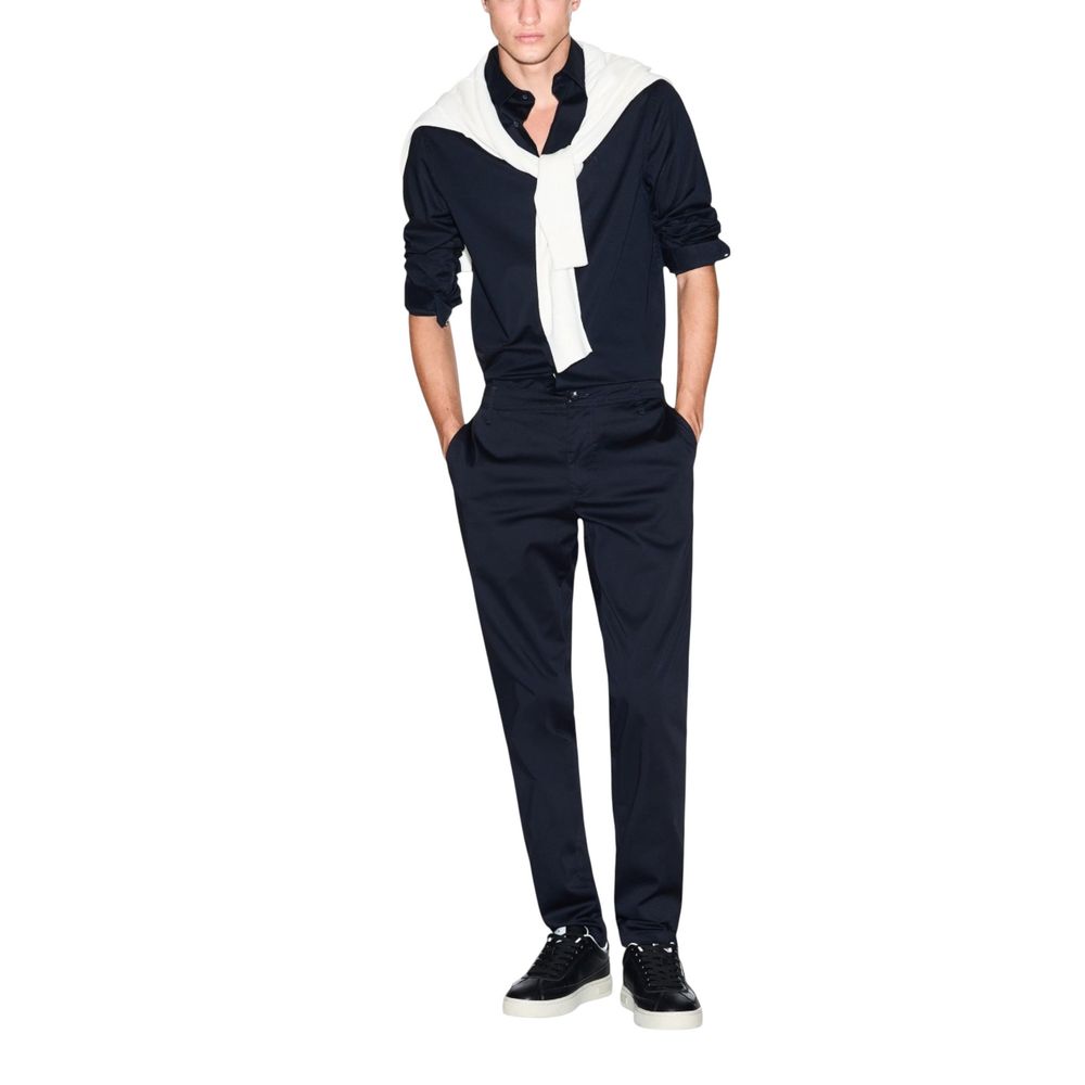 Blaues Baumwollhemd Armani Exchange