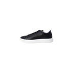 Schwarze Leder Low-Top-Sneaker Armani Exchange