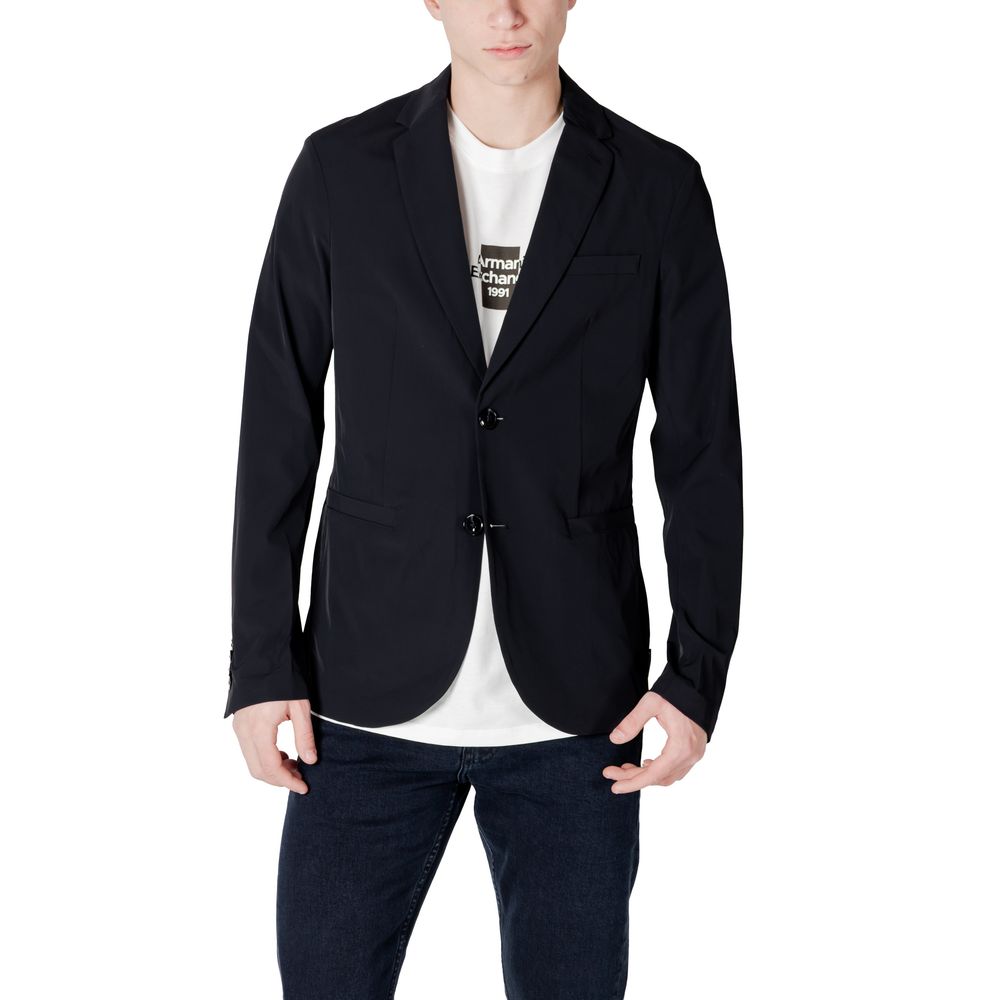 Schwarzer Baumwollblazer Armani Exchange
