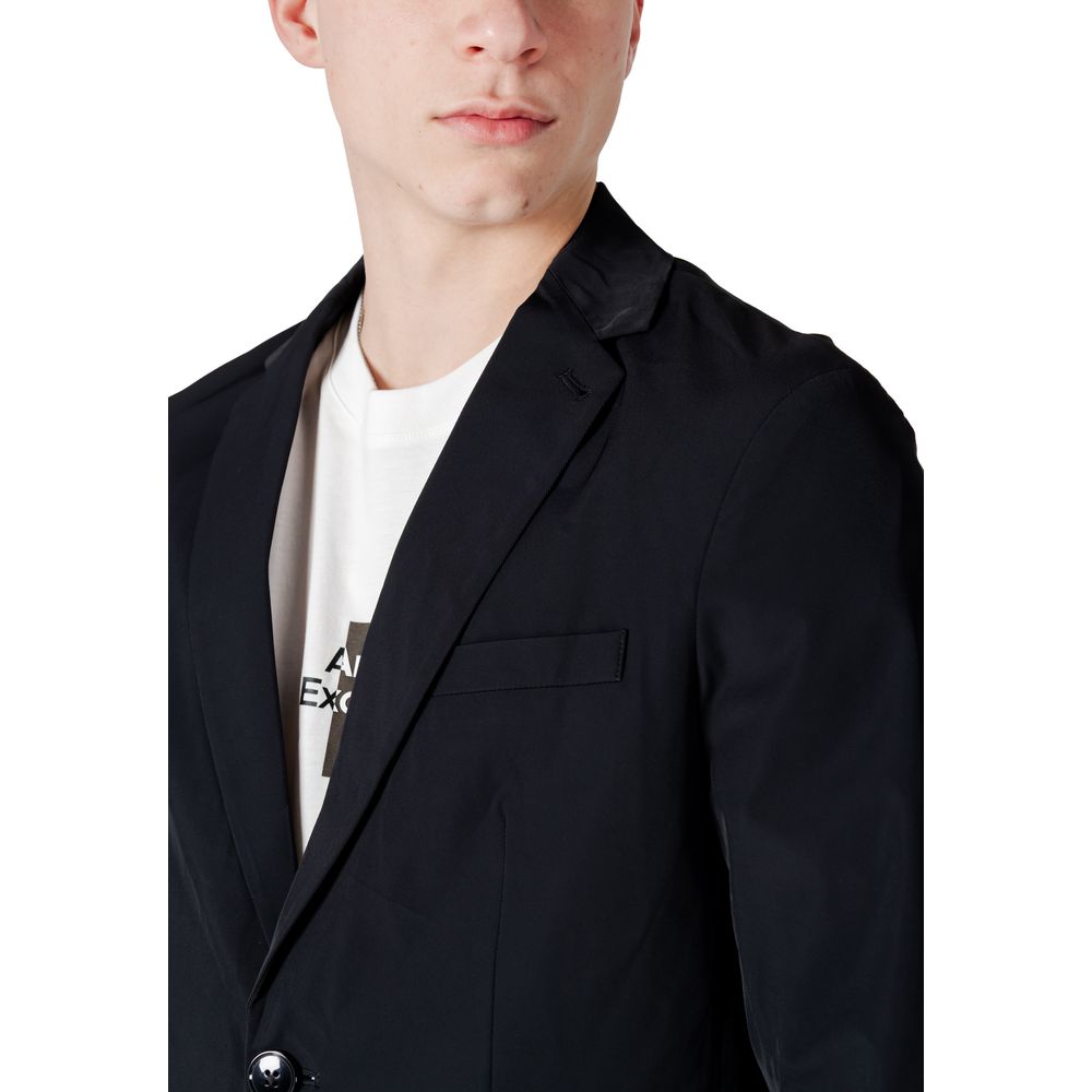 Schwarzer Baumwollblazer Armani Exchange