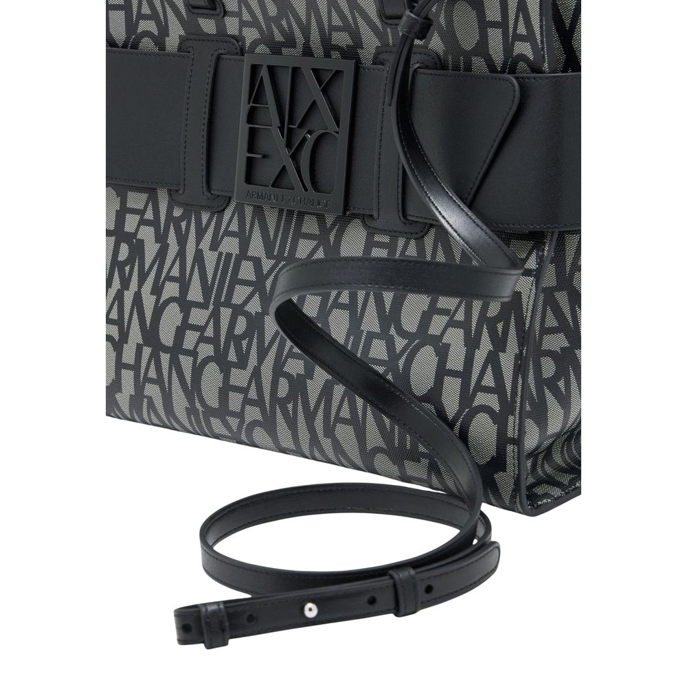 Schwarze Baumwoll-Handtasche Armani Exchange